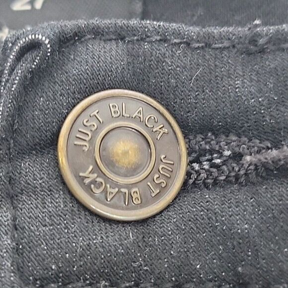 Just Black Women's Skinny Jeans Size 27 USA Dark Wash Black Denim 28x28 - Picture 7 of 9